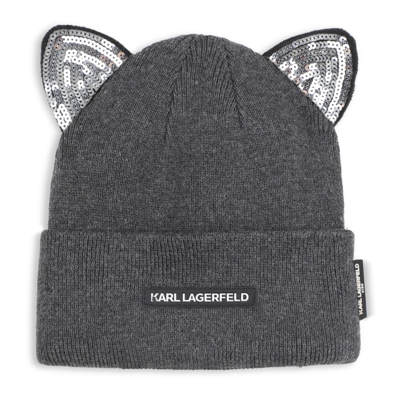 GORRO DE NIÑA GRIS EN ALGODON