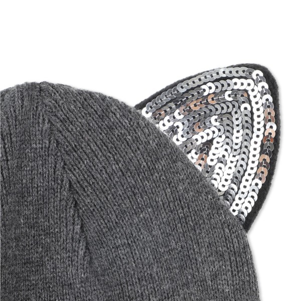 GORRO DE NIÑA GRIS EN ALGODON