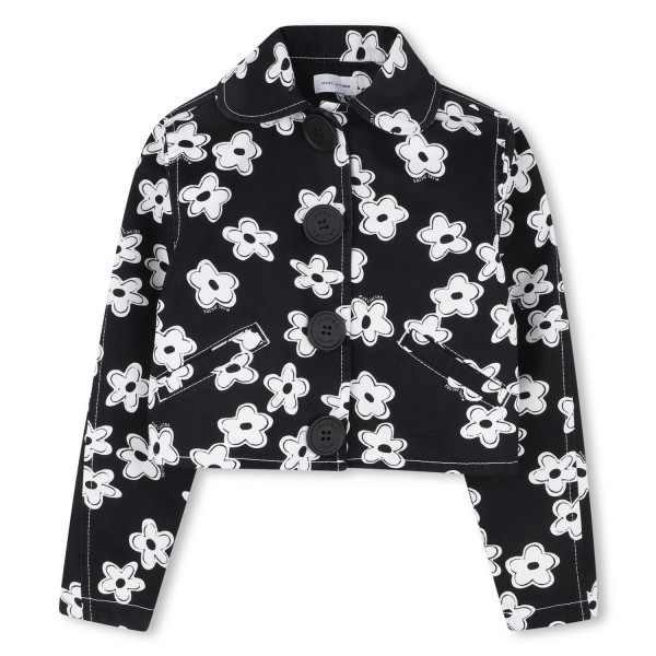 CHAQUETA CON ESTAMPADO FLORAL NEGRO