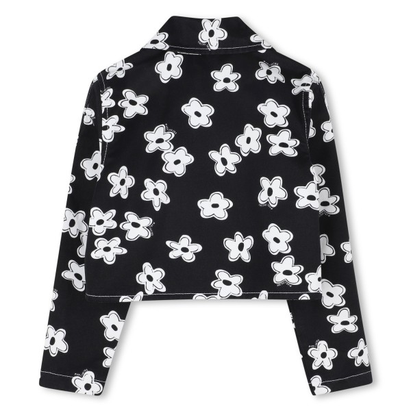 CHAQUETA CON ESTAMPADO FLORAL NEGRO