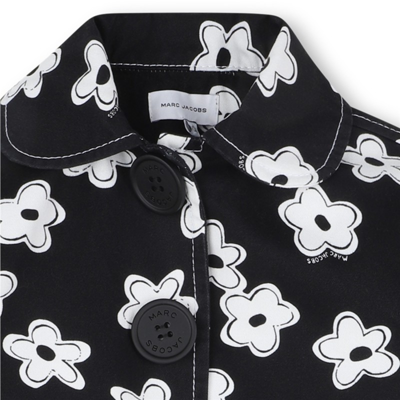 CHAQUETA CON ESTAMPADO FLORAL NEGRO
