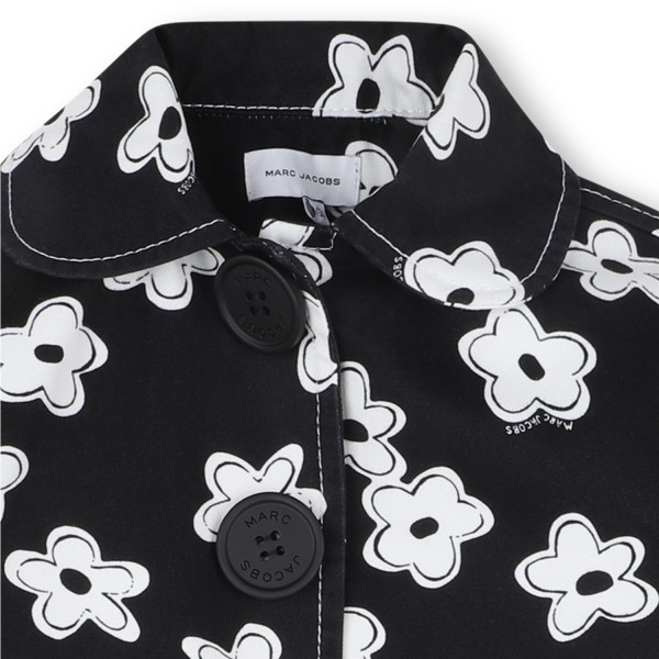 CHAQUETA CON ESTAMPADO FLORAL NEGRO