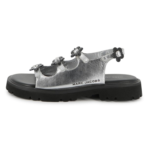 SANDALIAS DE CUEROEN COLOR PLATA