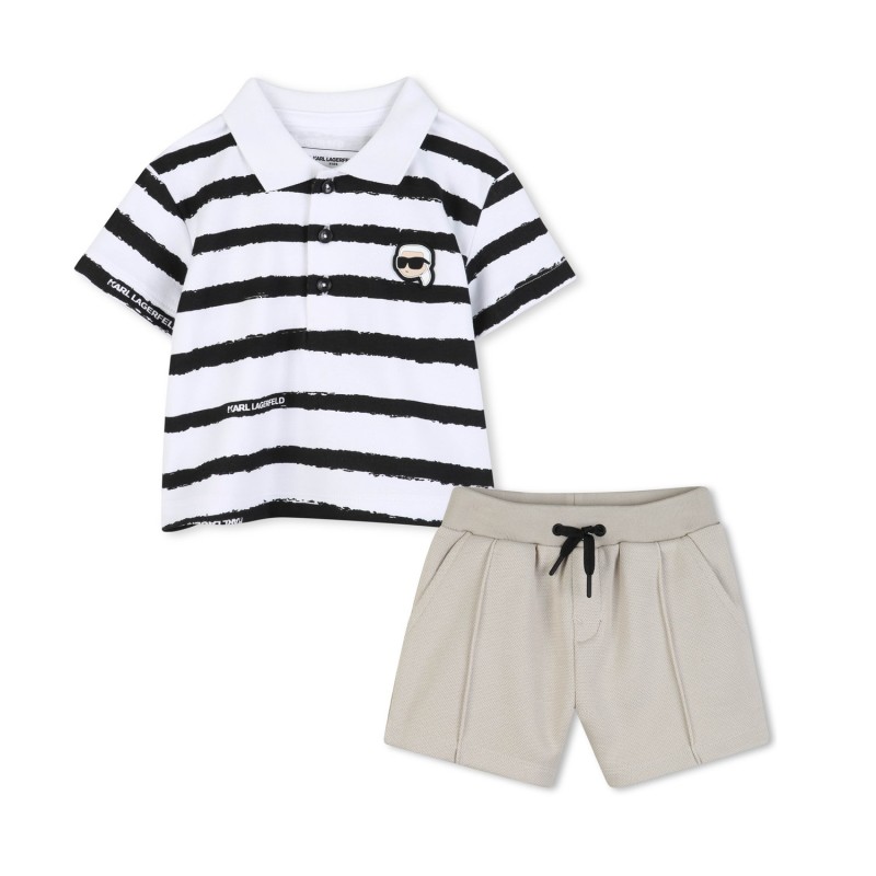 CONJUNTO POLO Y PANTALÓN CORTO BLANCO