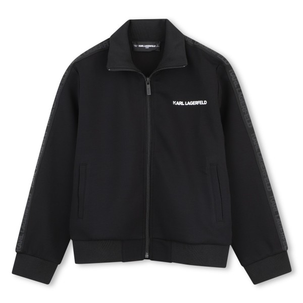 SUDADERA CON CAPUCHA CON CREMALLERA NEGRO