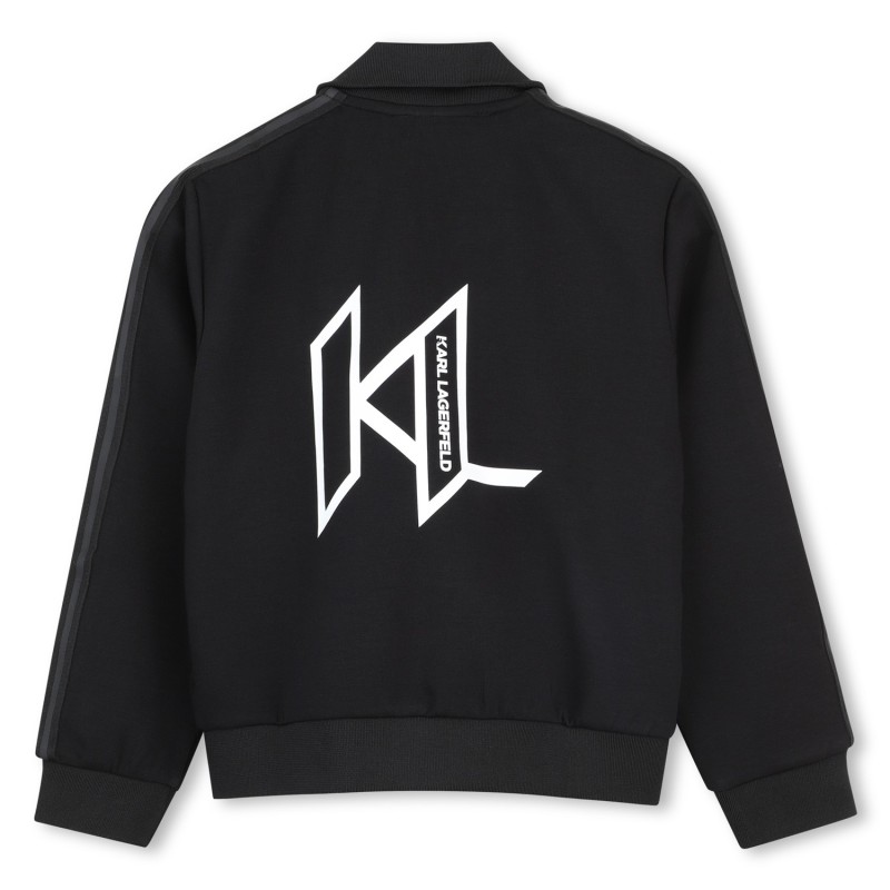 SUDADERA CON CAPUCHA CON CREMALLERA NEGRO 2