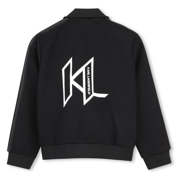 SUDADERA CON CAPUCHA CON CREMALLERA NEGRO