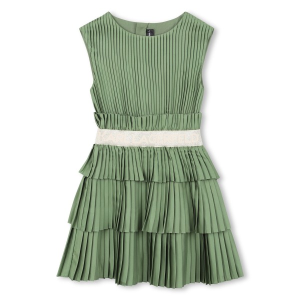 Vestido plisado manga corta ENELDO