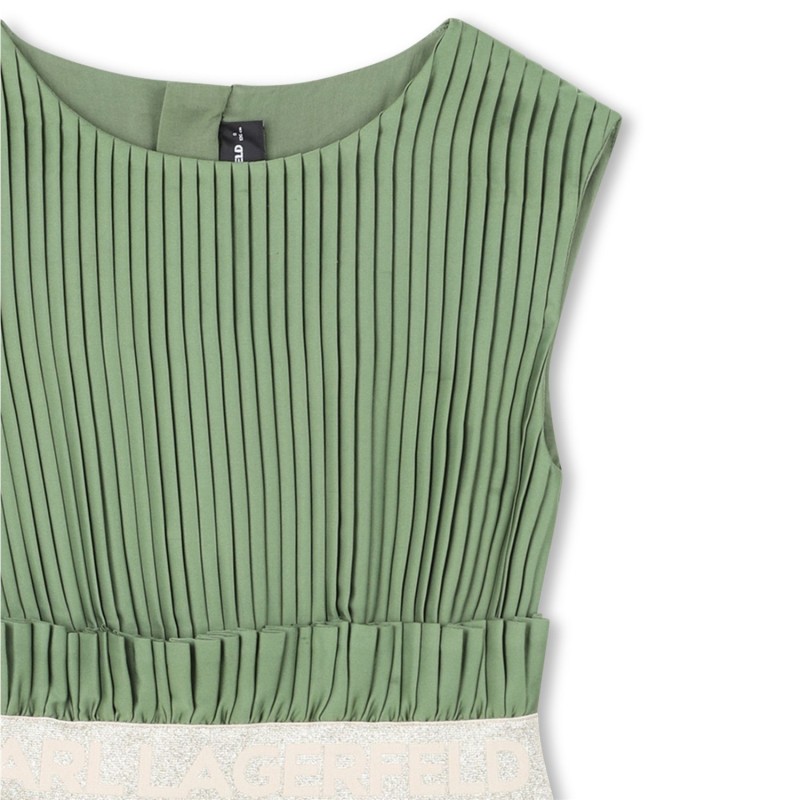Vestido plisado manga corta ENELDO