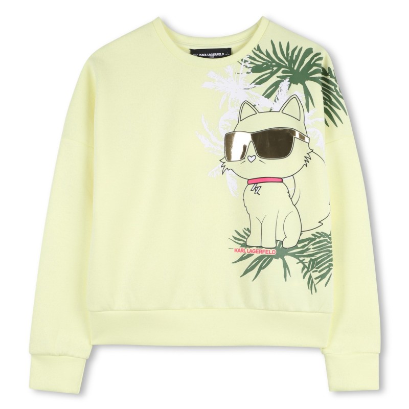Maxi sudadera estampada CERA AMARILLA