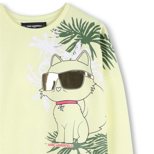 Maxi sudadera estampada CERA AMARILLA