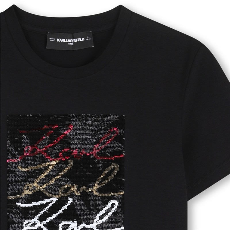 Camiseta de manga corta NEGRO