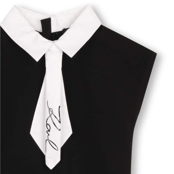 Vestido manga corta NEGRO BLANCO