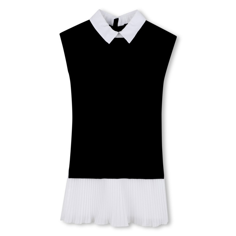 Vestido manga corta NEGRO BLANCO