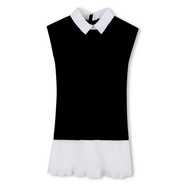 Vestido manga corta NEGRO BLANCO