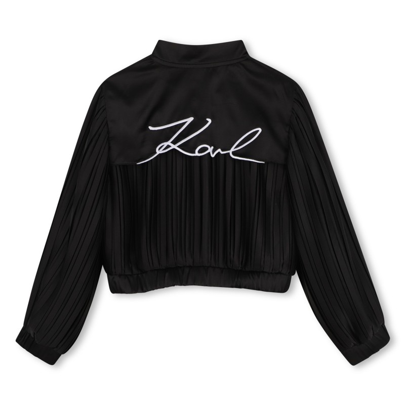 Chaqueta de manga plisada NEGRO 2