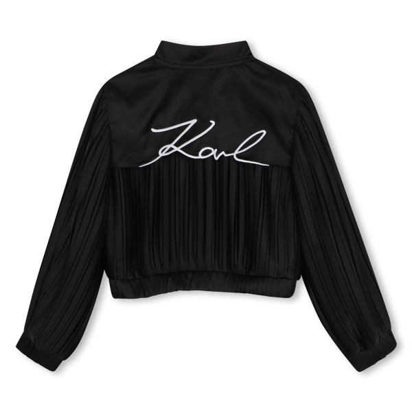 Chaqueta de manga plisada NEGRO
