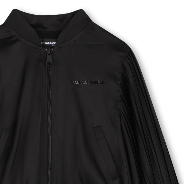 Chaqueta de manga plisada NEGRO